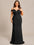 Plus Off Shoulder Mermaid Sequin Detail Evening Dresses