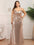 Sexy Spaghetti Straps Fishtail Sequin Plus Size Evening Gowns