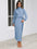 Elegant elegant women's satin long sleeve loose dress