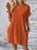 New solid color round neck loose short sleeve pocket dress