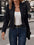 Solid color double-breasted decorative jacket new deerskin velvet vintage long-sleeved coat