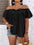 Unity Plus Off shoulder Tie Front Frill Trim Blouse