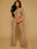 SXY Shimmer Long Sleeve Top And Flared Pants Set