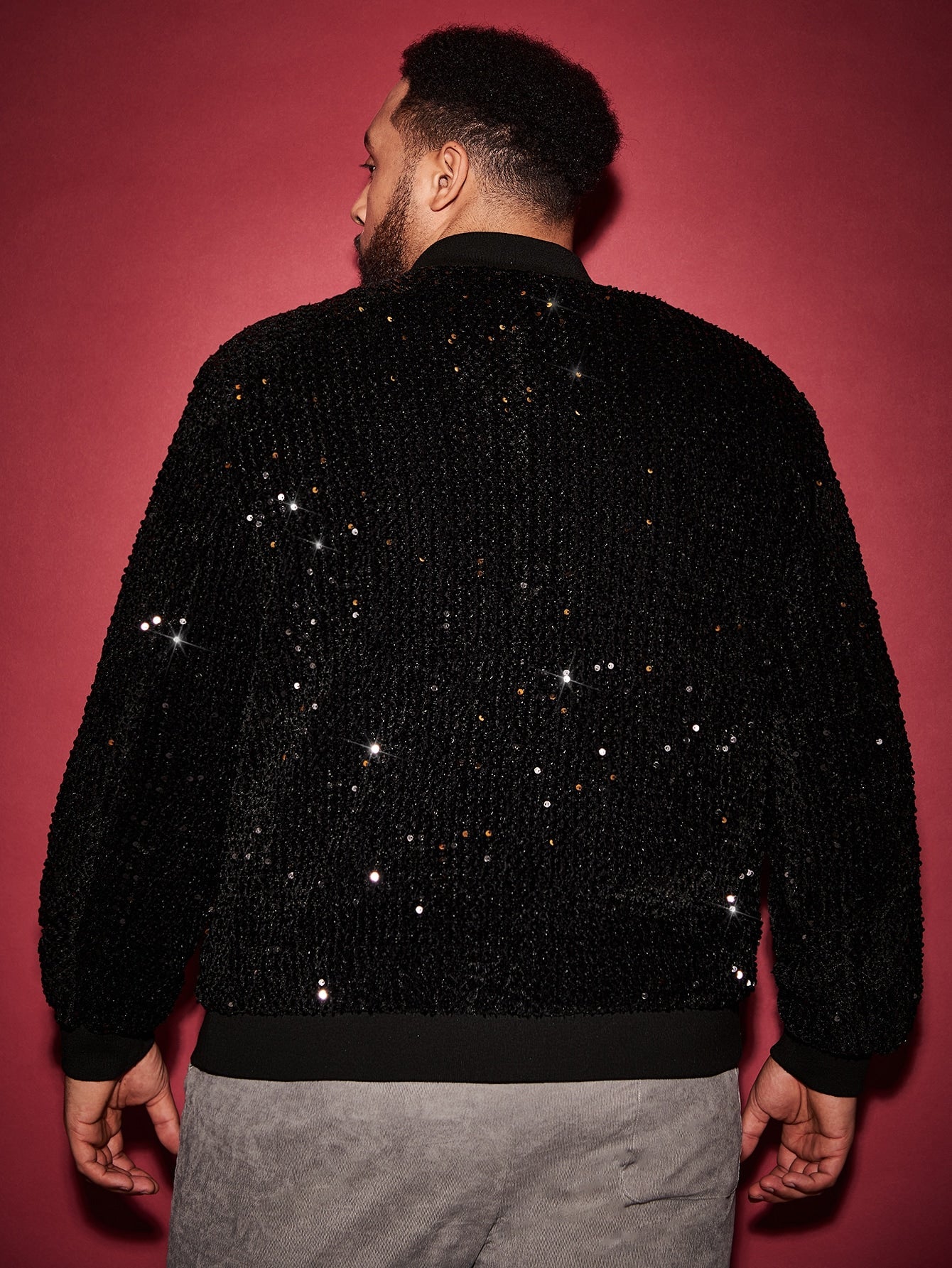 Manfinity AFTRDRK Homme Bomber à paillettes