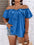 Unity Plus Off shoulder Tie Front Frill Trim Blouse