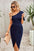 Ruched One-Shoulder Tulip Hem Dress